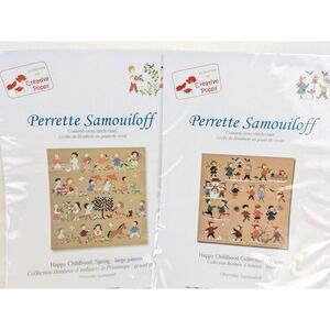 Perrette Samouiloff Cross Stitch Pattern Happy Childhood Spring Winter